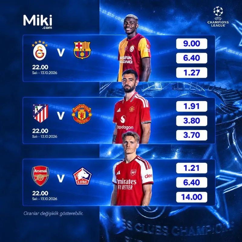 Miki Telegram: 🔥Miki'de Günün Maçları 🔝En Yüksek Oranlarla ve Avantajlı Spor Bonusları ile…