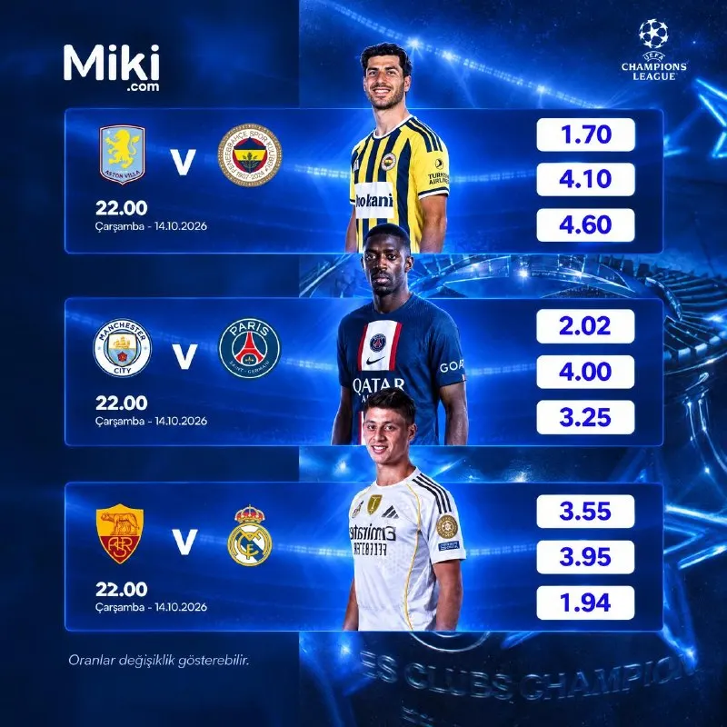 Miki Telegram: 🔥Miki'de Günün Maçları 🔝En Yüksek Oranlarla ve Avantajlı Spor Bonusları ile…