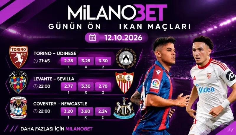 Milanobet Telegram: 🏆 Milanobet'le Günün Öne Çıkanları! 🏆 🔥 Günün gelişmelerini kaçırmayın! 🔥…