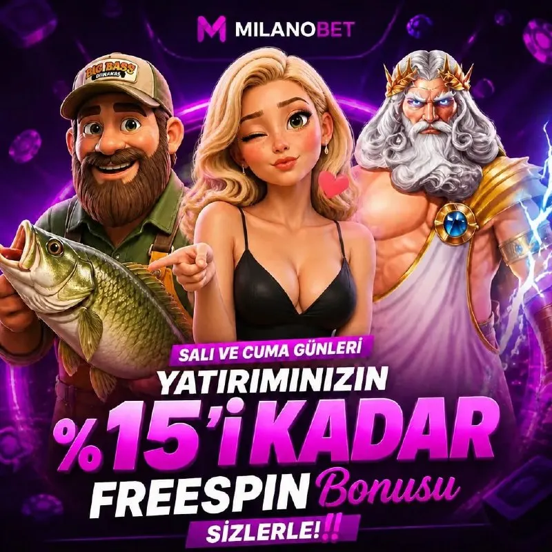 Milanobet Telegram: ⭐️Milanobet'te %15 Freespin!⭐️ 🤟Salı ve cuma günleri yatırımınızın %15'i kadar…
