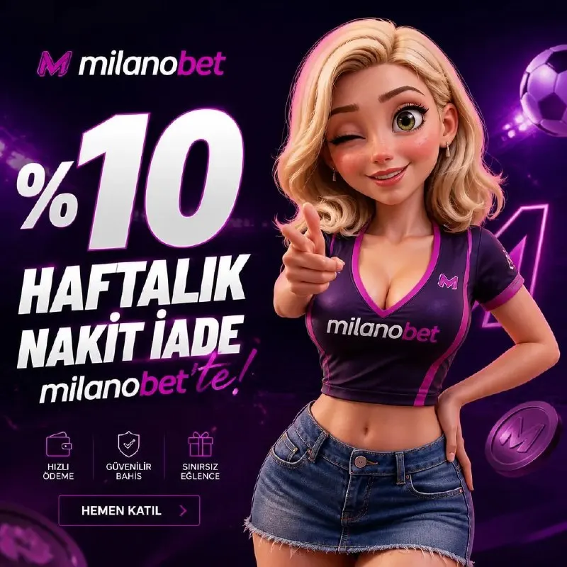 Milanobet Telegram: 🚀Milanobet'te Kayıplarınıza Haftalık %10 Nakit İade!🚀 🏆Çevrim şartı bulunmayan…