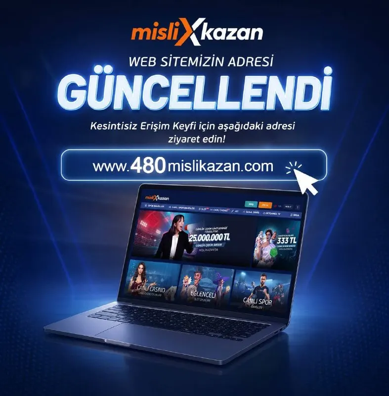 MisliKazan Telegram: 🔥ADRESİMİZ GÜNCELLENDİ✔️ ➡www.480mislikazan.com🔗 ⚠️Bir sonraki Adreslerimiz…