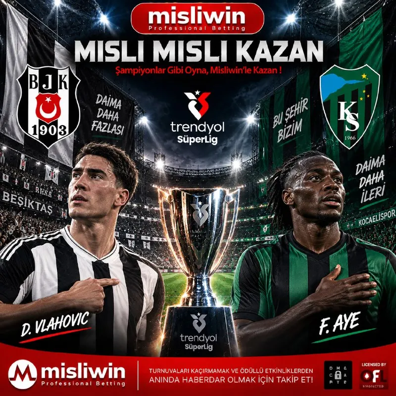 Misliwin Telegram: 🏆 Türkiye Süper Ligi 📅 11.10.2026 ⚽️ Beşiktaş - Kocaelispor ✍🏻 2 - 3 GOL ❤️❤️❤️…