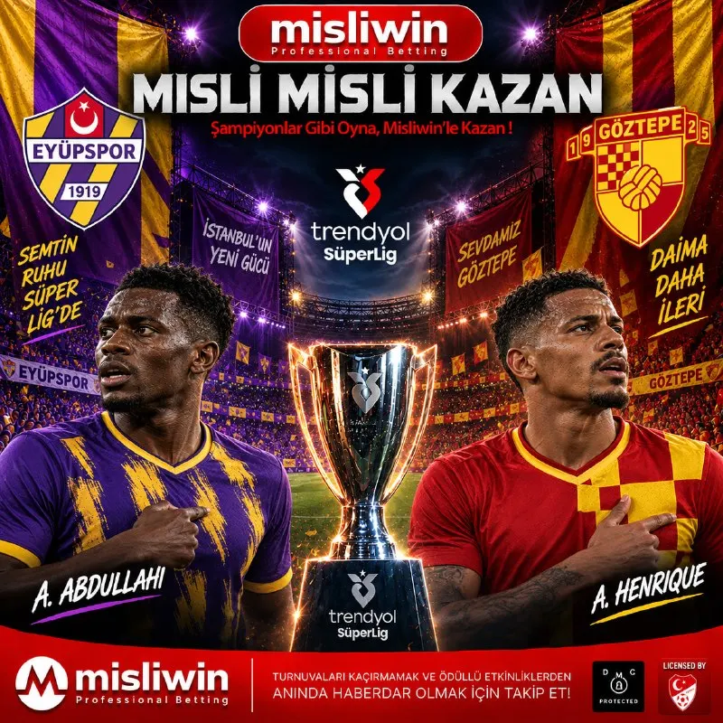 Misliwin Telegram: 🏆 Türkiye Süper Ligi 📅 12.10.2026 ⚽️ Eyüpspor - Göztepe ✍🏻 2 - 3 GOL ❤️❤️❤️…