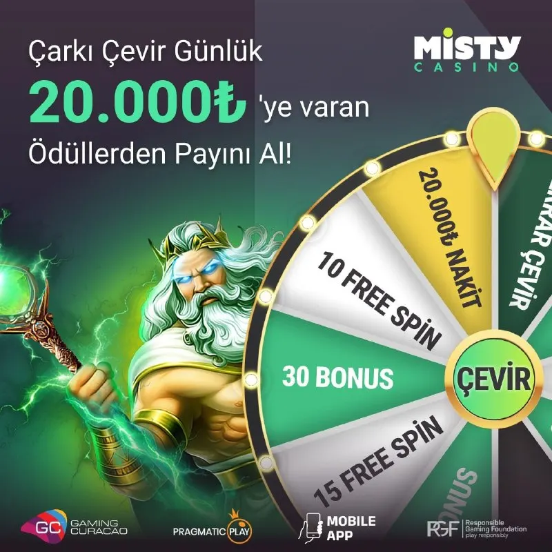 Misty Casino Telegram: 🎡 Şans Çarkını Denedin mi? Her gün 4 kez çark çevirme hakkın var ve her dönüşte…