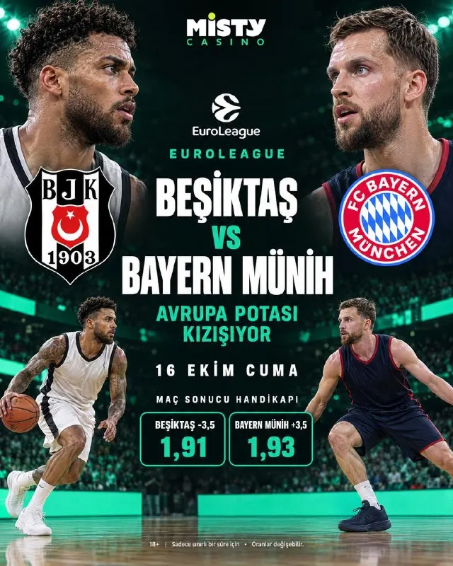 Misty Casino Telegram: 🏀🔥 AVRUPA POTASI KIZIŞIYOR Beşiktaş vs Bayern Münih Parkede büyük mücadele…