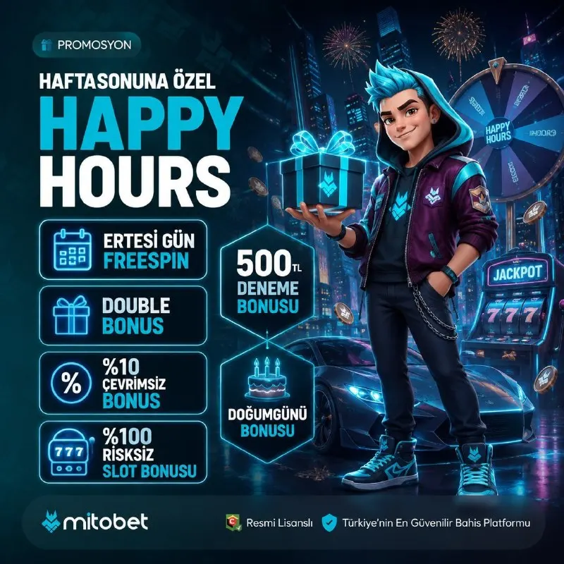 Mitobet Telegram: 💎 MİTO' da Hafta sonu özel Happy Hour Başladı ! ➡️Dilersen Casino heyecanı…