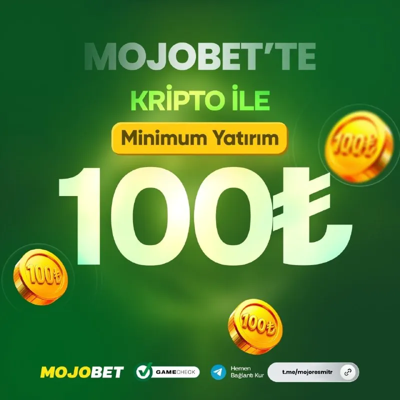 Mojobet Telegram: ⭐⭐⭐⭐⭐ ⭐ MOJOBET'TE KRİPTO YÖNTEMİ İLE 100₺ MİNİMUM YATIRIM İMKANI ⭐ Kripto ile…