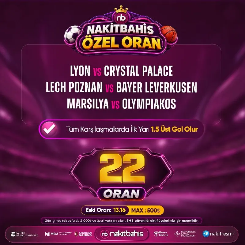 Nakitbahis Telegram: 🔥22 Özel Oran 🔥 🔫MAX : 500₺🔫 ✅Gün içinde tek seferde 2.000₺ ve üzeri yatırımı…