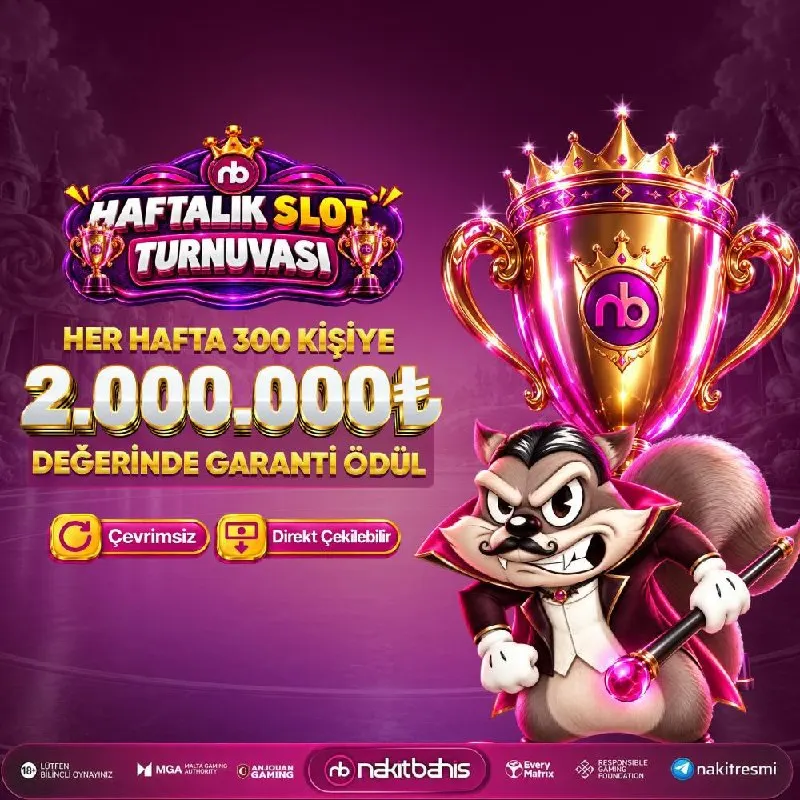 Nakitbahis Telegram: 🍀 Haftalık Slot Turnuvası 🎰 🥇 Her hafta 300 kişiye 2.000.000₺ değerinde ödül ❗️…