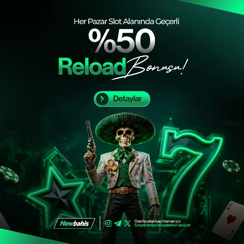 Newbahis Telegram: 🔥 PAZARIN SLOT AVANTAJI! 🎰 💥 %50 RELOAD BONUSU! 📅 Her Pazar 🎯 Slot Alanında…