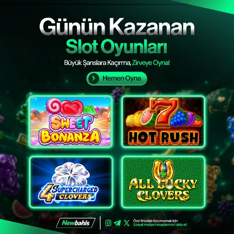 Newbahis Telegram: 🎰 Newbahis’in oyun listesinde bugün renkler ve tempo ön planda! 🍀 🍬 Sweet…