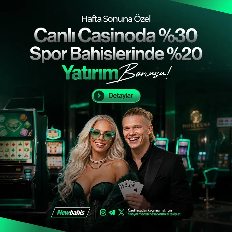 Newbahis Telegram: 🔥 HAFTA SONUNU BONUSLU YAŞA! 🔥 🎭 Canlı Casino: %30 BONUS 🏆 Spor Bahisleri: %20…