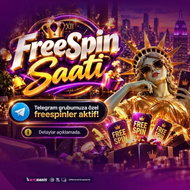 NYC Bahis Telegram: NYC GLOBAL'DEN 10.000 KİŞİYE FREESPIN KOD KOD: nycpromo12 SANİYELER İÇİNDE…