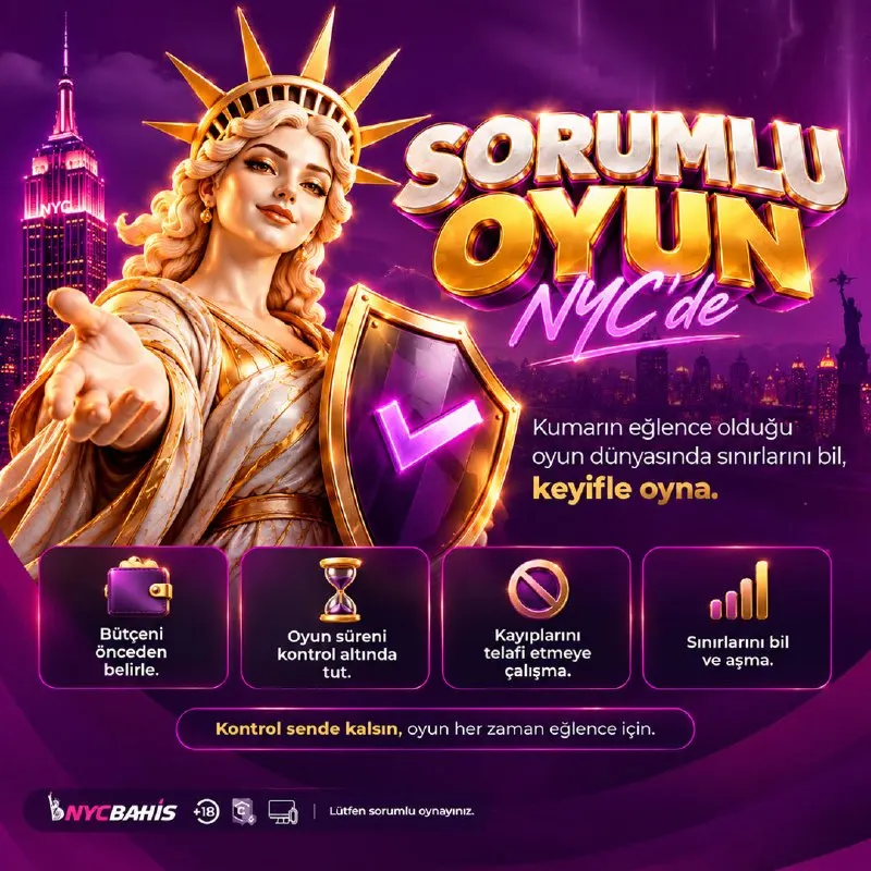 NYC Bahis Telegram: SORUMLU OYUN NYC'DE ❌ 👍 Kumarın eğlence olduğu oyun dünyasında sınırlarını bil…
