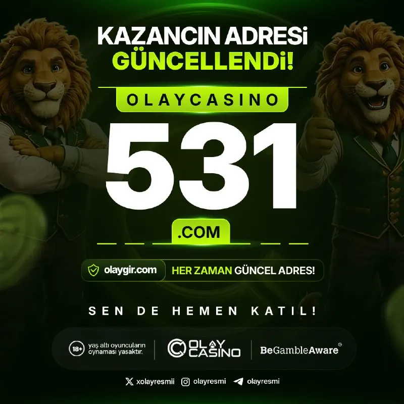 OlayCasino Telegram: 📲 Domain Değişti, Kalite Aynı Adresimiz Farklı ! Güncel Adresimiz: 🌐…