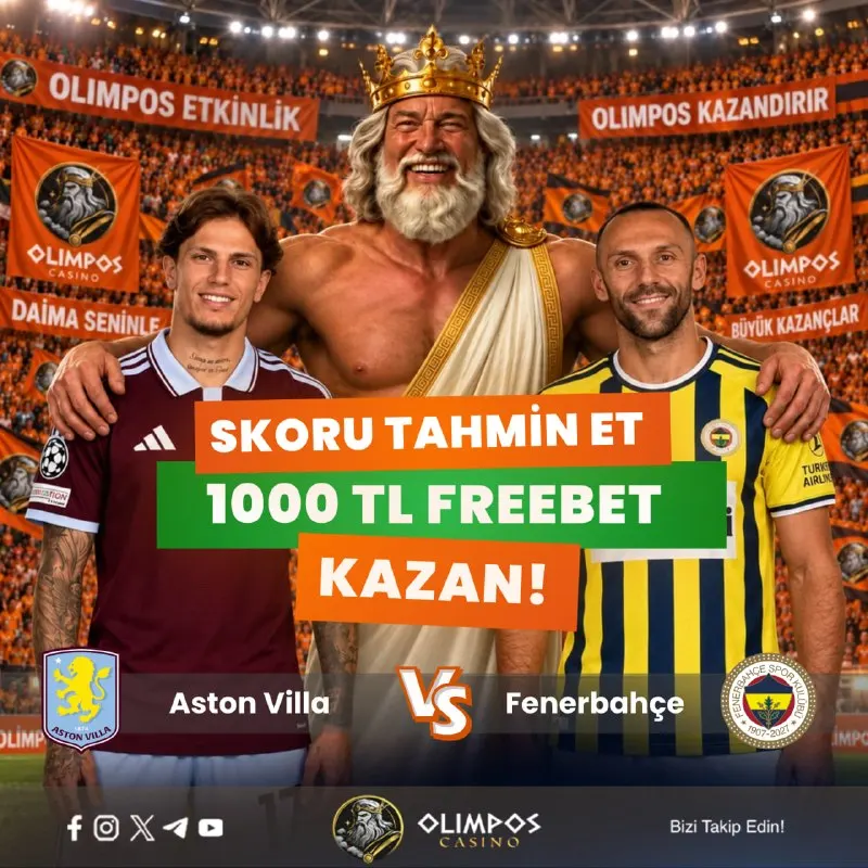 Olimpos Casino Telegram: 🤍 OLİMPOS KAÇ GOL OLUR YARIŞMASI 🏴󠁧󠁢󠁥󠁮󠁧󠁿 Aston Villa vs Fenerbahçe 💙 🏴󠁧󠁢󠁥󠁮󠁧󠁿…