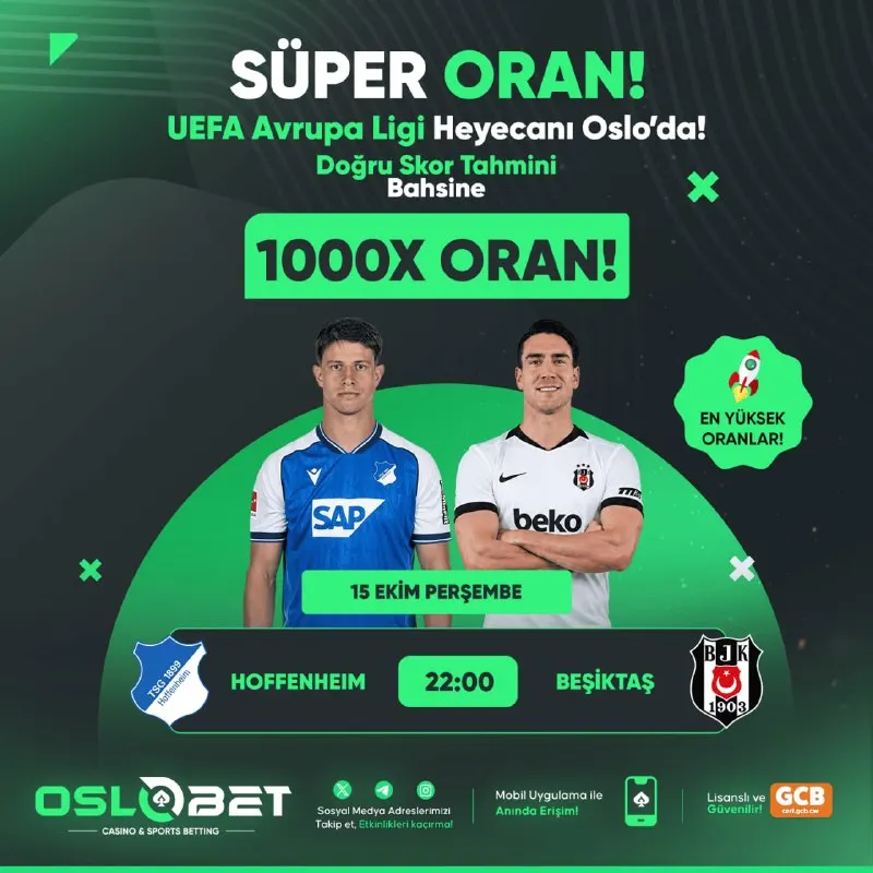 Oslobet Telegram: 🔔GERİ SAYIM BAŞLADI, KUPONLAR HAZIR MI???🔔 ❗️ UEFA Avrupa Ligi Heyecanı…