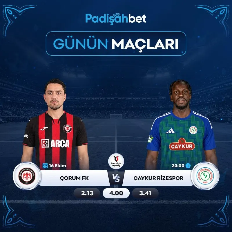 Padişahbet Telegram: 👑👑👑👑👑👑👑👑👑👑 ⚽️ Çorum FK - Çaykur Rizespor 👑 Oranlar arttı, heyecan katlandı! 📲…