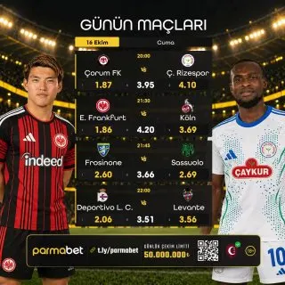Parmabet Telegram: ⭐ Günün Maçlarında En Yüksek Oranlar Parmabet'te Sizleri Bekliyor! ⭐ Çorum FK ⭐…
