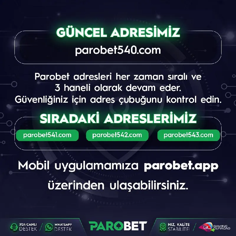 Parobet Telegram: ⚠️ Hesabınızı Güvende Tutun ⚠️ ⁉️ Güncel Giriş İçin Tıklayınız ⁉️