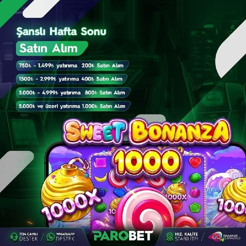 Parobet Telegram: 🟢 #ParoBet'te Kazançlı Şanslı Hafta Sonu Satın Alımı ⁉️ ✅750₺ - 1.499₺ Yatırıma…