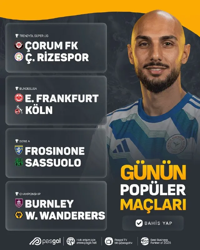 Pasgol Telegram: ⚽ BU AKŞAM FUTBOLDA FİŞEK GİBİ BİR PROGRAM! 🔥 Süper Lig’den Bundesliga’ya…