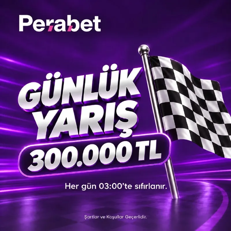 Perabet Telegram: 🏁 Yarış Başladı! 💰Günlük 300.000 TL ödül havuzu! 🔄 Her gün 03:00’te sıfırlanır…