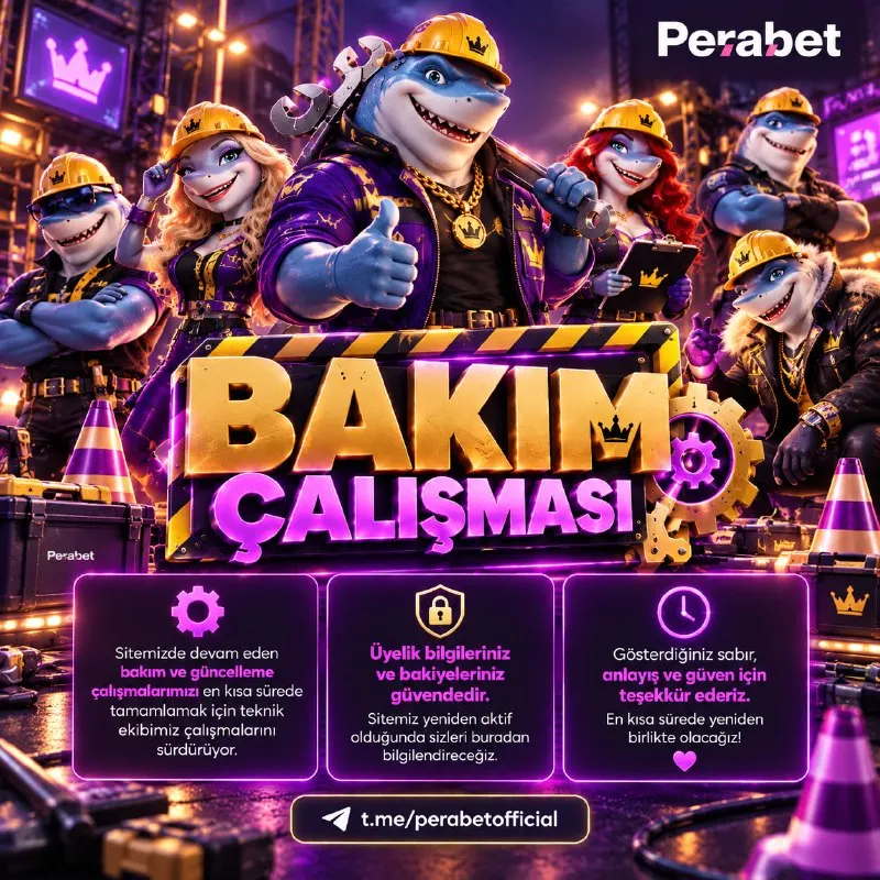 Perabet Telegram: 🚨 Değerli Üyelerimiz, ⚙️ Sitemizde devam eden bakım ve güncelleme…