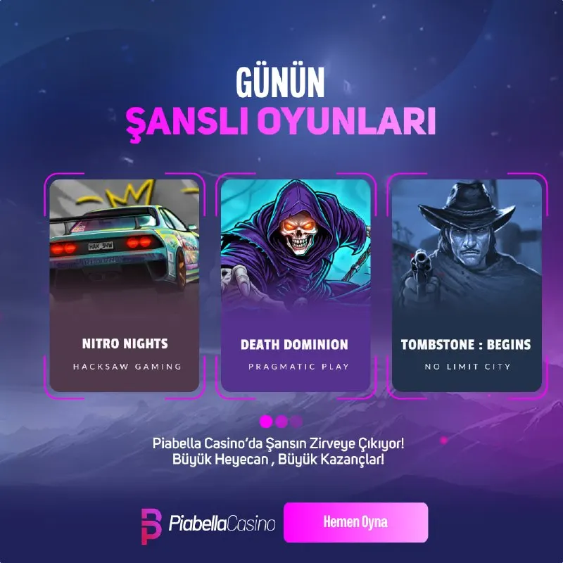 Piabella Casino Telegram: 👑 Bugünün yıldızı Piabella'da parlıyor: günün şanslı oyunları ile kazancın…