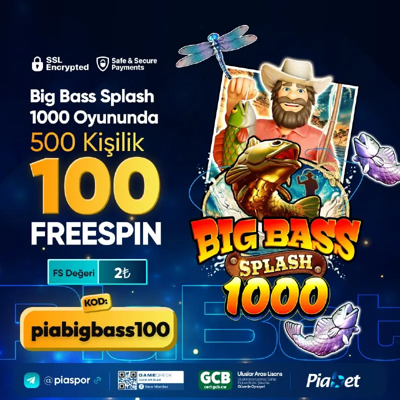 Piabet Telegram: 🔥Piabet'ten 500 KİŞİYE 2₺ BET DEĞERİNDE 100 FREESPIN🔥 🔊 1 gün içinde 1000₺…