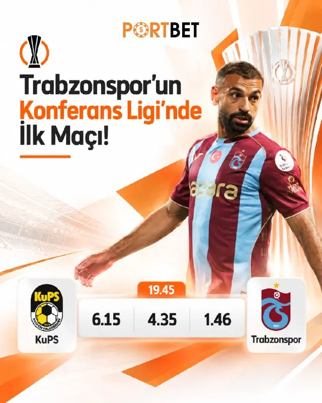 Portbet Telegram: 🇹🇷 Trabzonspor, Konferans Ligi'nde İlk Maçına Çıkıyor! ⚡️ Karadeniz fırtınası…