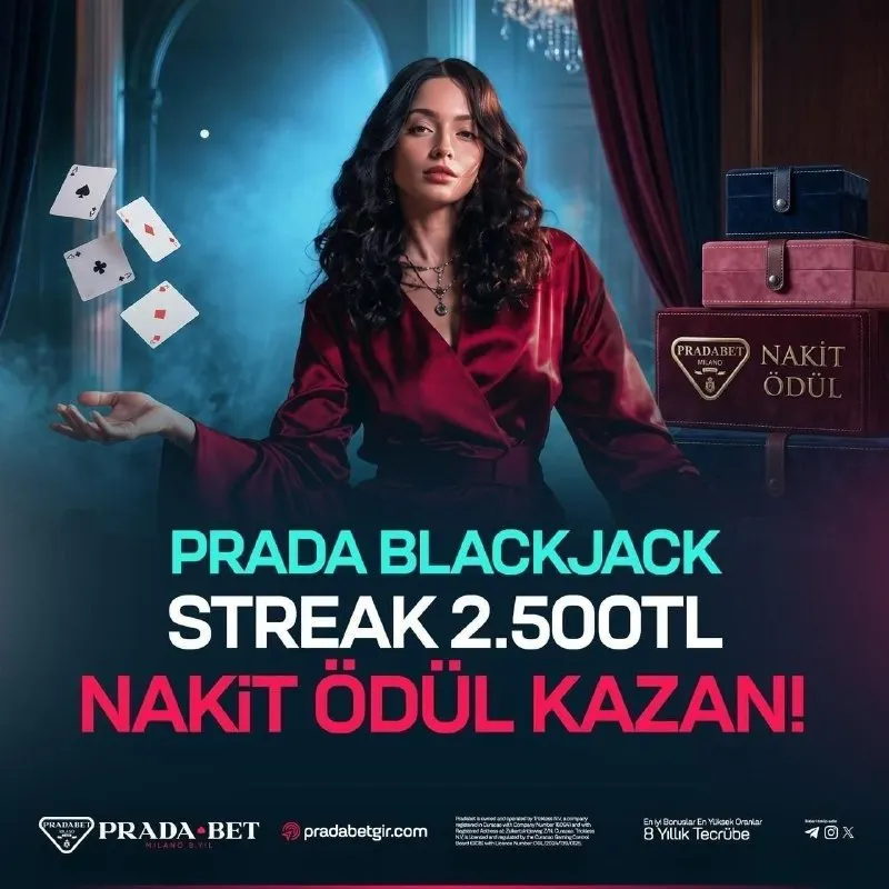 Pradabet Telegram: 👑 PRADA BLACKJACK STREAK BAŞLADI! ❤️ 2.500₺ NAKİT ÖDÜL kazanma fırsatı seni…