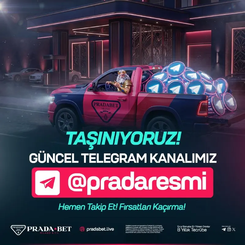 Pradabet Telegram: ❤️ Yeni Telegram Adresimize Taşınıyoruz! 8 yıllık tecrübemiz ve ayrıcalıklı…