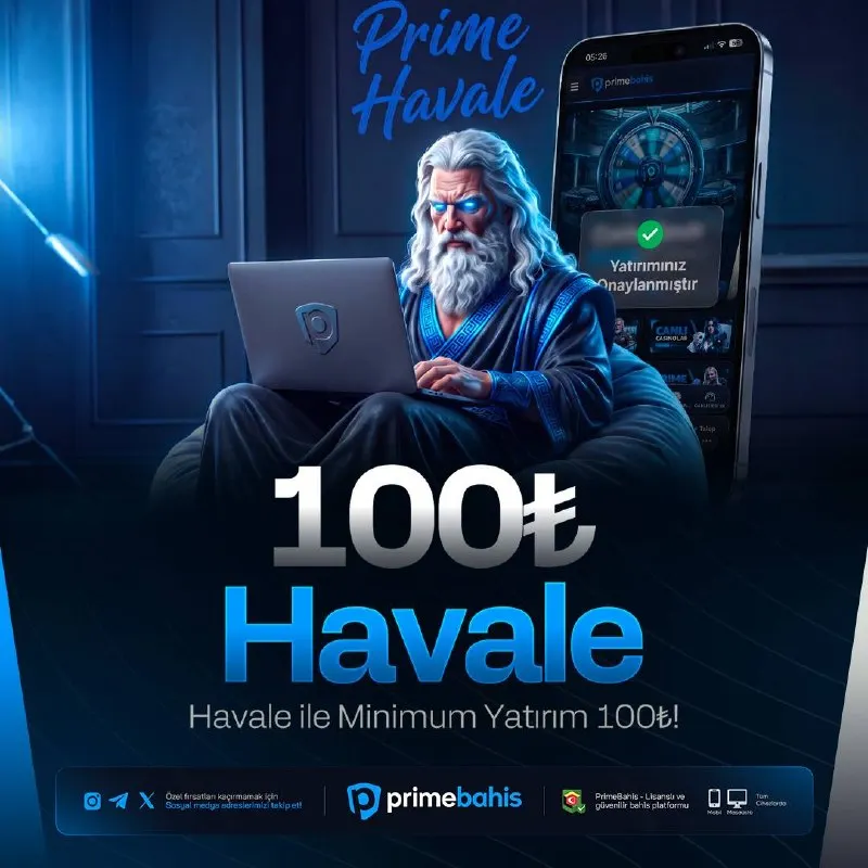 Primebahis Telegram: 💵 100₺ HAVALE AKTİF! 💵 🪙 Sektörün en düşük havale limitiyle devrim yapmaya…