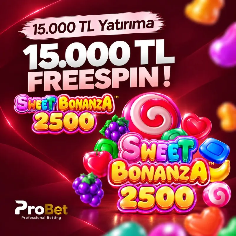 Probet Telegram: 🍭 ProBet'te Sweet Bombaları Patlıyor! 🍭 🍭 Bet Değeri 100 TL'den 150 Adet…