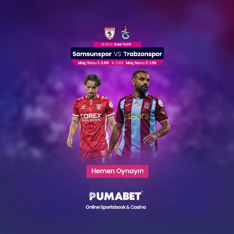 Pumabet Telegram: 🏟 16:00’da Karadeniz randevusu 🏆 Süper Lig Samsunspor 🆚 Trabzonspor Geçiş…