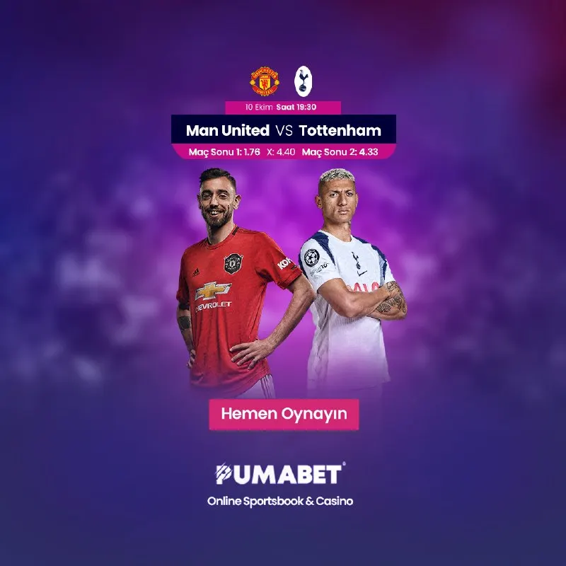 Pumabet Telegram: 🏟 19:30’da Old Trafford gecesi 🏆 Premier Lig Manchester United 🆚 Tottenham…