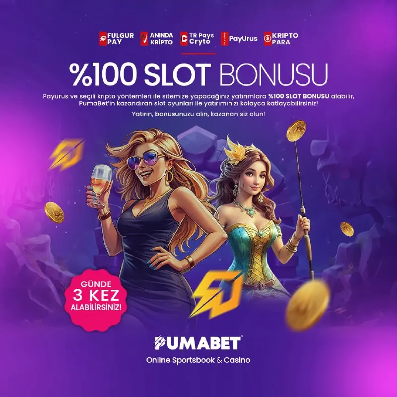 Pumabet Telegram: 💥 Slot severlere müjde! 💳 Payurus ve seçili kripto yöntemleriyle yatırım…
