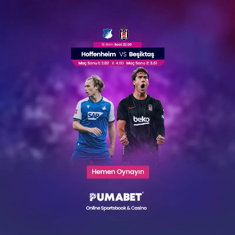 Pumabet Telegram: 🏟 UEFA Avrupa Ligi randevusu ⏰ 22:00 Hoffenheim 🆚 Beşiktaş İkili mücadele…