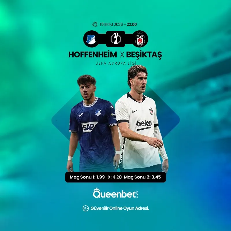 Queenbet Telegram: ⚽️ Avrupa gecesi | 22:00 🇩🇪 Hoffenheim - ⚫️⚪️ Beşiktaş Saha geniş, tempo…
