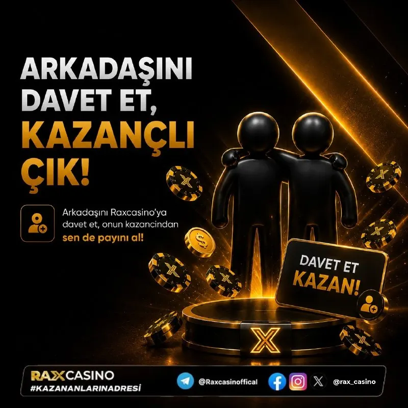 Raxcasino Telegram: 👥 Arkadaşını Davet Et, Kazançlı Çık! Arkadaşını RaxCasino'ya davet et, onun…