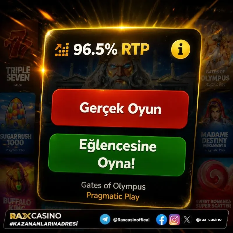 Raxcasino Telegram: 🔍 RTP'Yİ OYUNA GİRMEDEN GÖR! Çoğu site oyunların RTP oranını gizler…