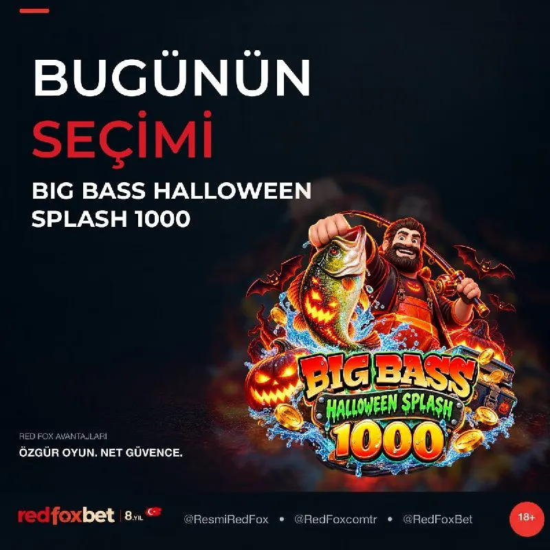 Redfoxbet Telegram: Günün favori oyunu : Big Bass Halloween Splash 1000 Yeni oyunu ilk siz deneyin…