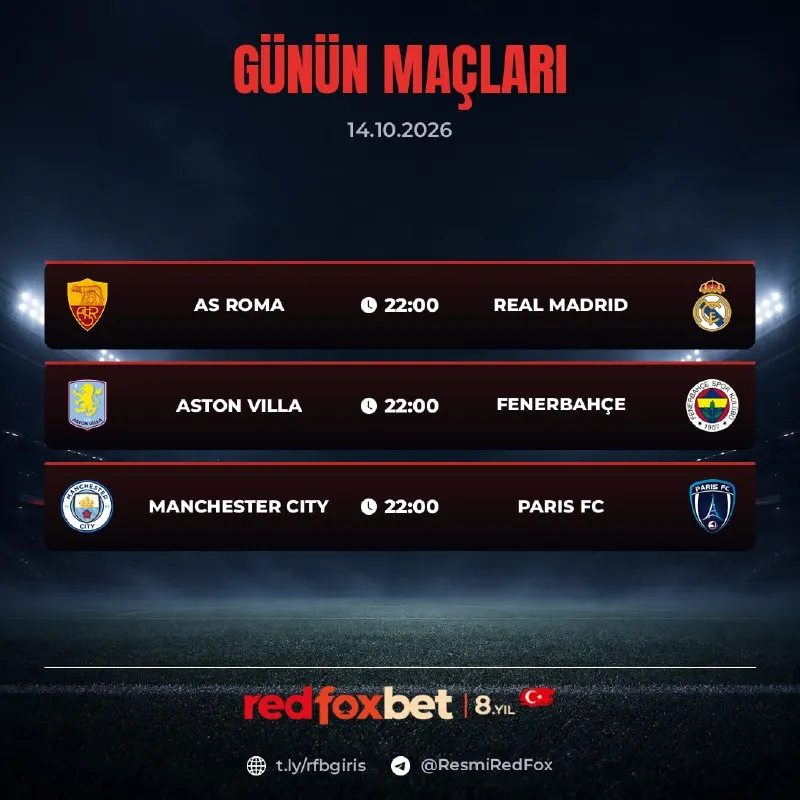 Redfoxbet Telegram: Günün maçlarını RedFox TV ile kolayca seyredebilirsiniz. Futbolun en heyecanlı…