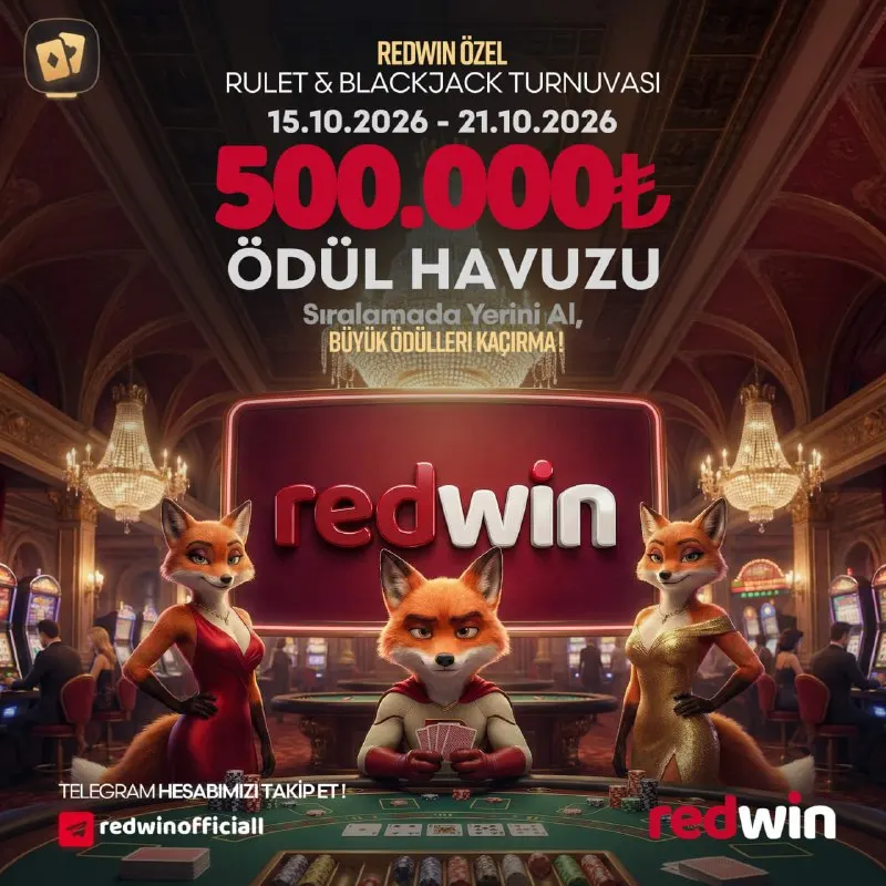 Redwin Telegram: 💸 Redwin kazandırmaya EKİM ayında da devam ediyor. 🪙 08.10.2026 - 14.10.2026…