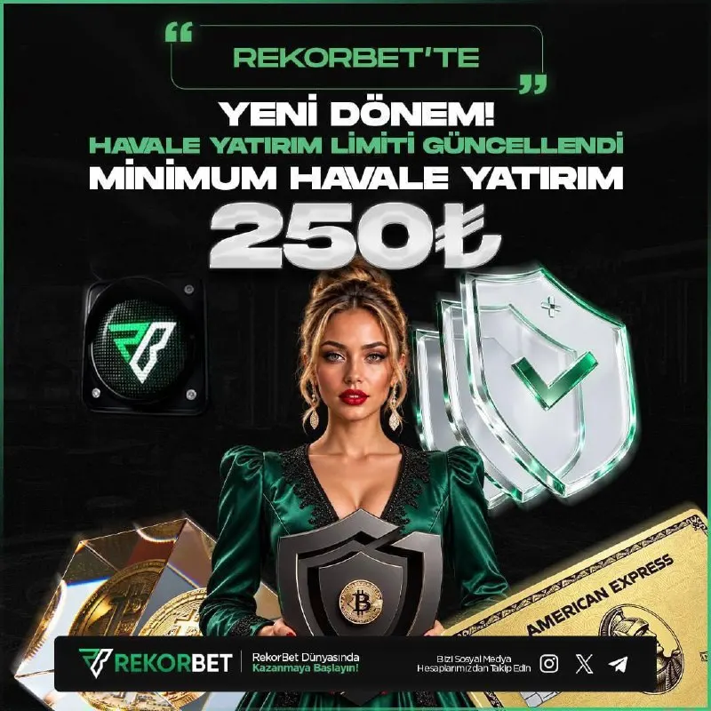 Rekorbet Telegram: 😎 REKORBET’TE YENİ DÖNEM! HAVALE İLE ALT LİMİT SADECE 250TL! ⏰ REKORBET'TE…