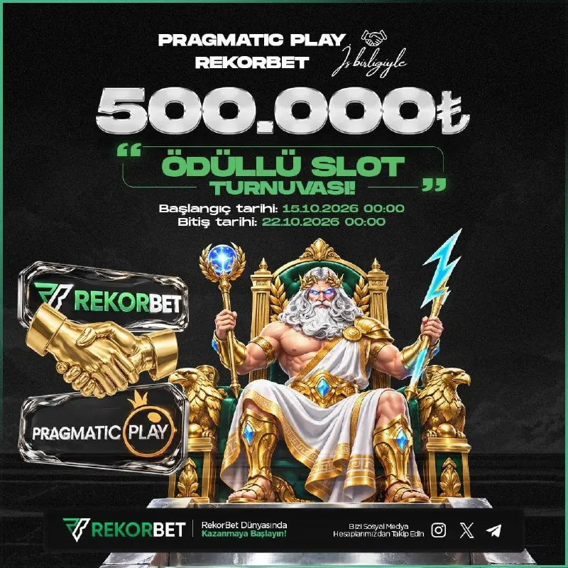 Rekorbet Telegram: 🐶⚡️🍭 Rekorbet'te Dev Ödüllü Pragmatic Play Haftalık Slot Turnuvası Başladı! 🔥 🚀…