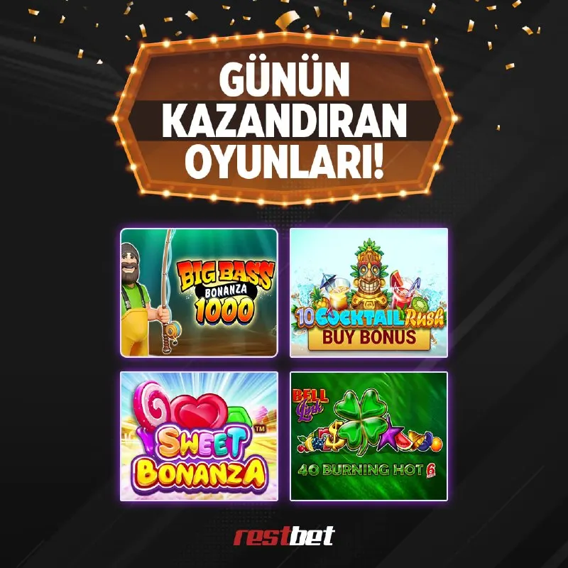 Restbet Telegram: 🎰 Günün kazandıran oyunları Restbet'te! Yüksek RTP 🔴🔴🔴🔴 'te! ⚠️ Kanalın alt…