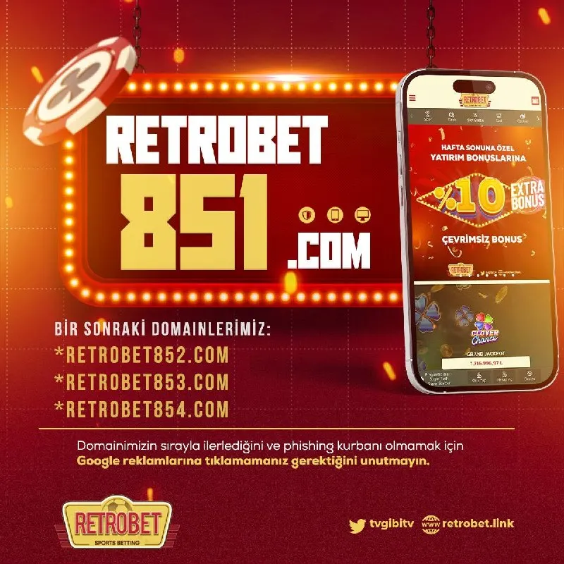 Retrobet Telegram: 👍 Güncel adresimiz http://retrobet851.com olarak değişmiştir. ⚠️Domainimizin…